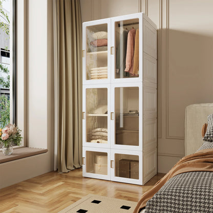 White Modular Foldable Wardrobe