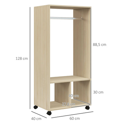 Open Aluminium Wardrobe on Wheels