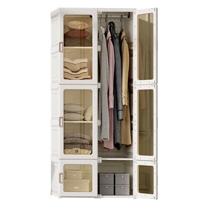 White Modular Foldable Wardrobe