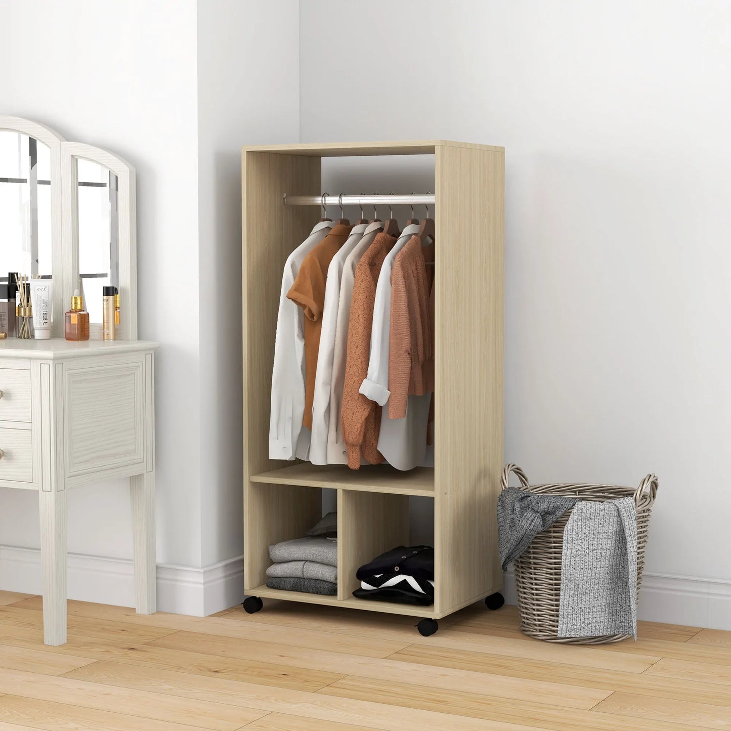 Open Aluminium Wardrobe on Wheels