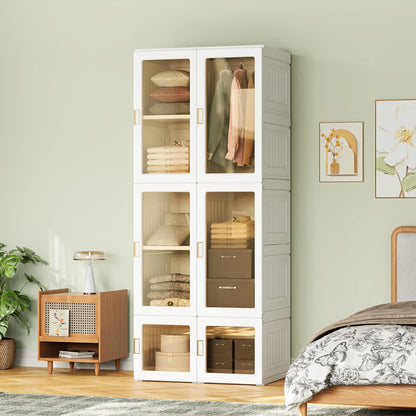 White Modular Foldable Wardrobe