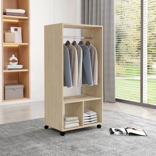 Open Aluminium Wardrobe on Wheels