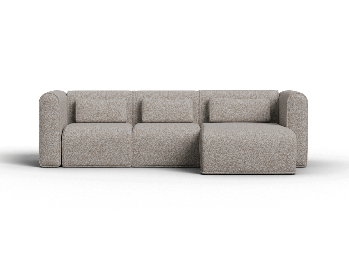 Canapé Modulable en Bouclé avec Méridienne – 2 Modules