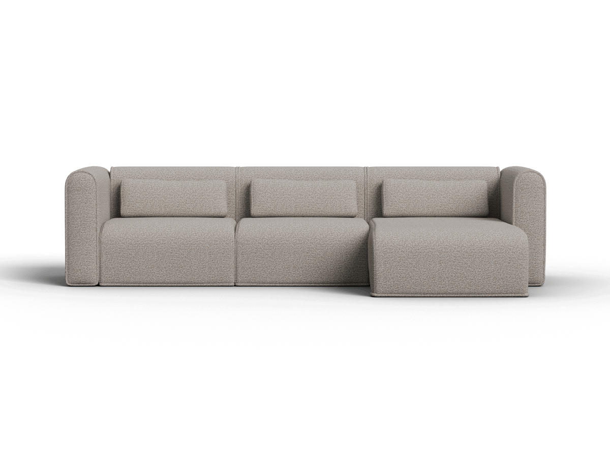 Canapé Modulable en Bouclé avec Méridienne – 2 Modules