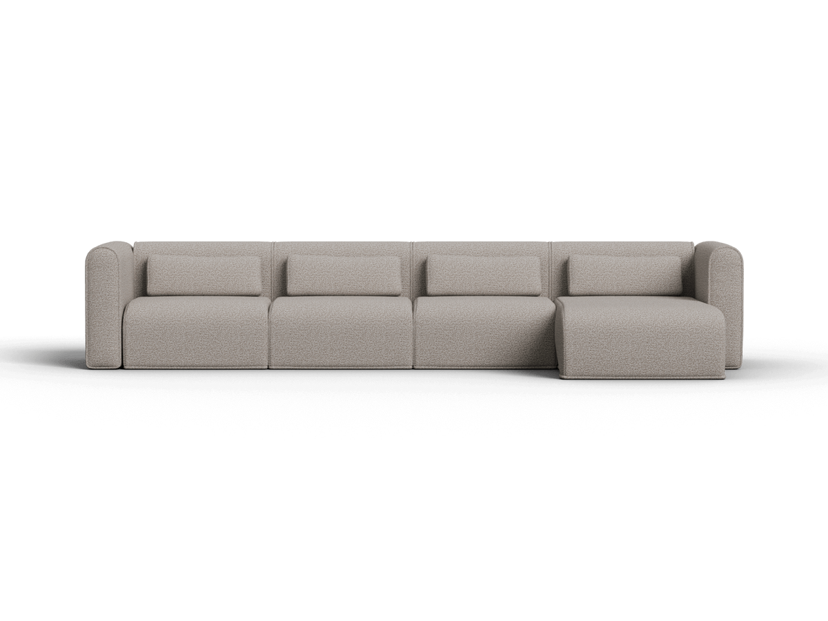 Canapé Modulable en Bouclé avec Méridienne – 2 Modules