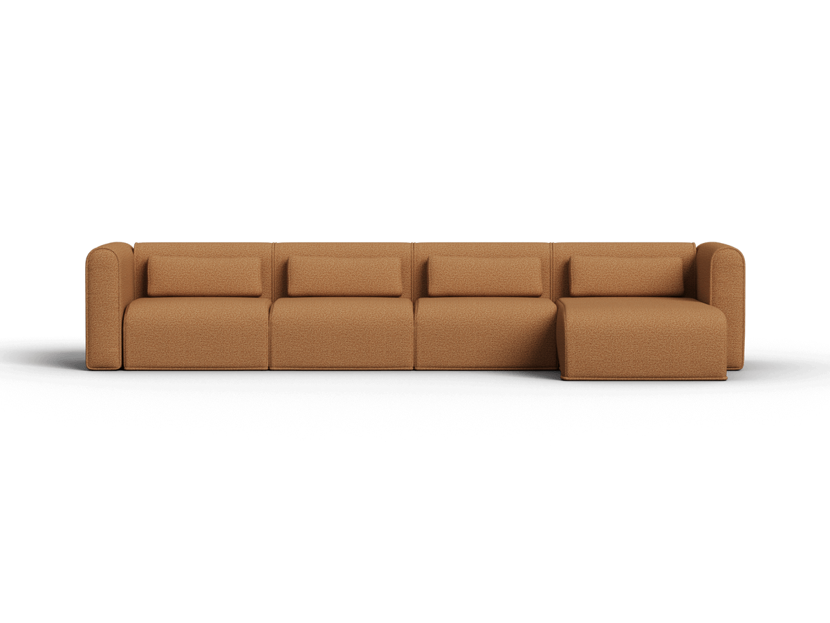 Canapé Modulable en Bouclé avec Méridienne – 2 Modules