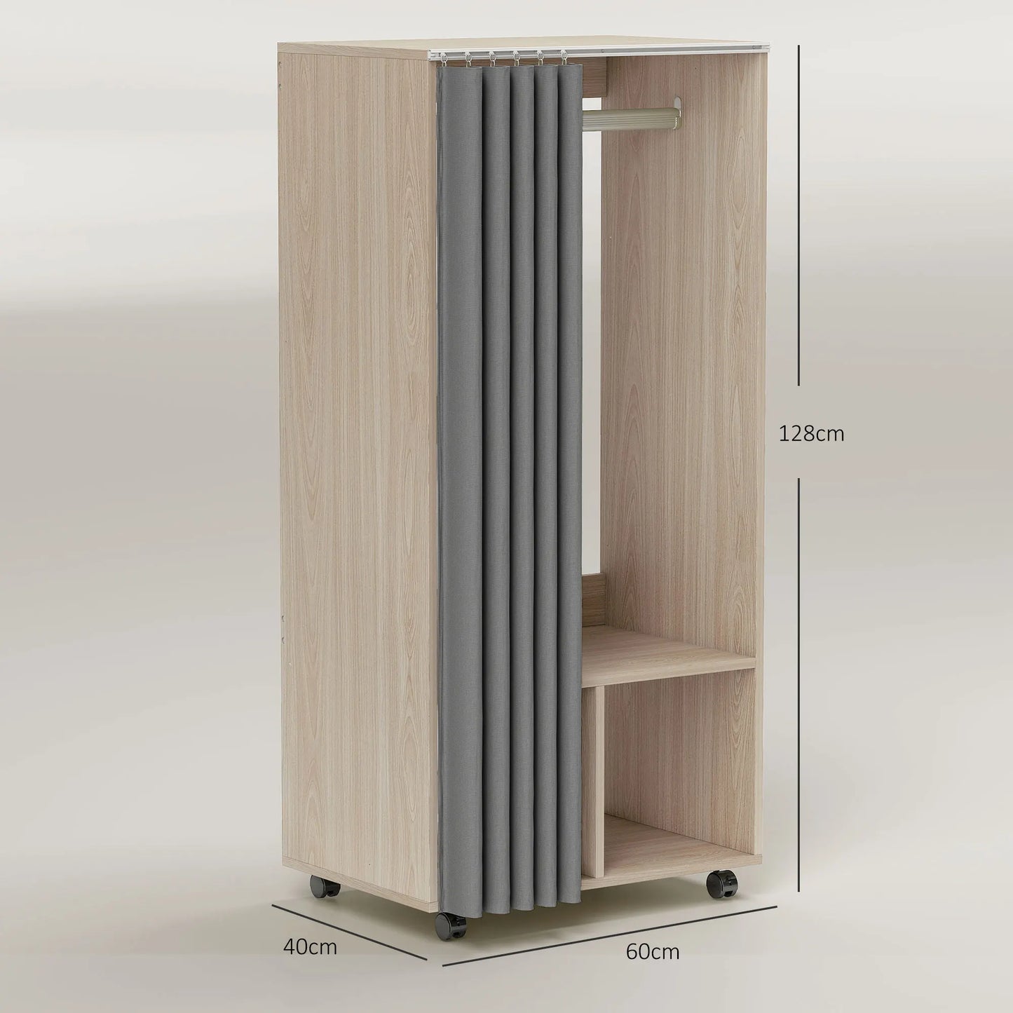 Mobile Curtain Dressing Rail Wardrobe