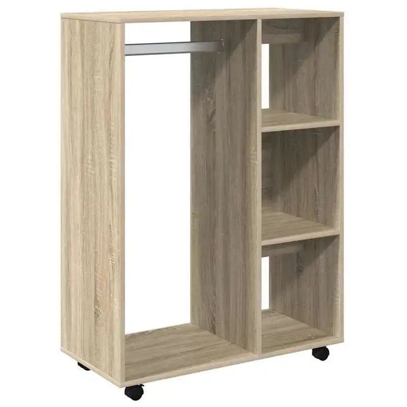 Sonica Oak Wardrobe on Wheels