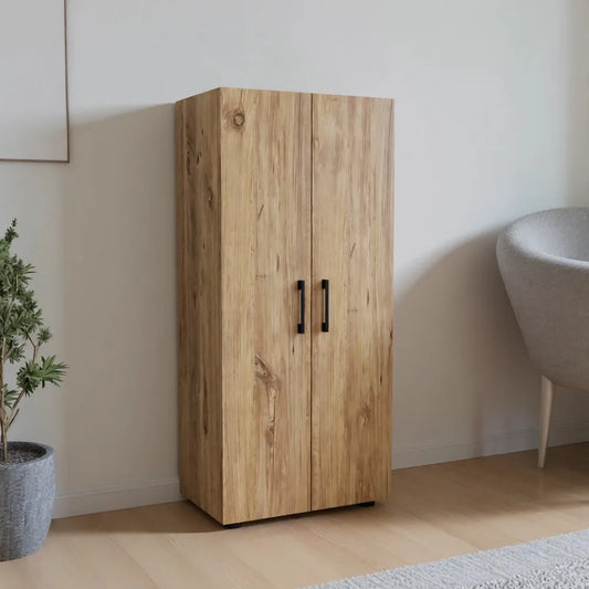 2-Door Oak Storage Cabinet