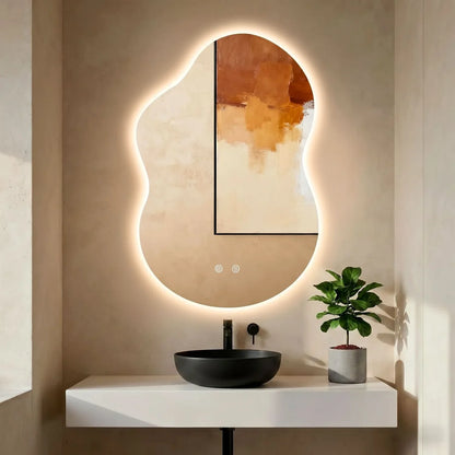 Cloud-Shaped LED Bathroom Mirror