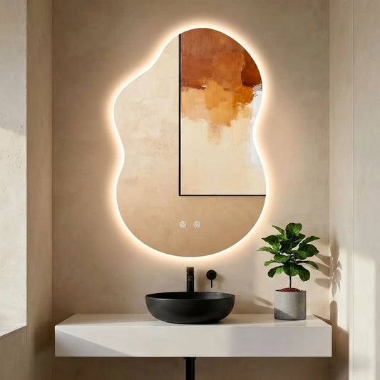 Cloud-Shaped LED Bathroom Mirror