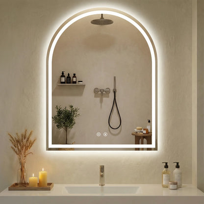 Arched LED Bathroom Wall Mirror