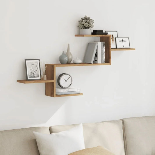 Cascade Natural Wood Wall Shelf