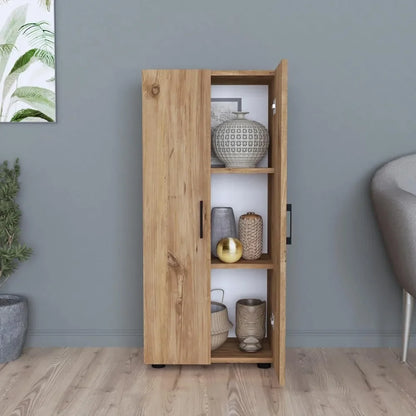 2-Door Oak Storage Cabinet