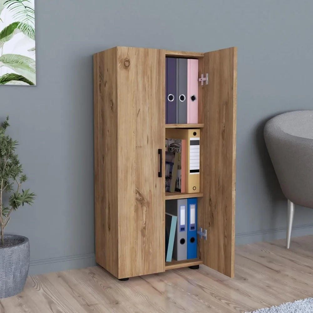 2-Door Oak Storage Cabinet