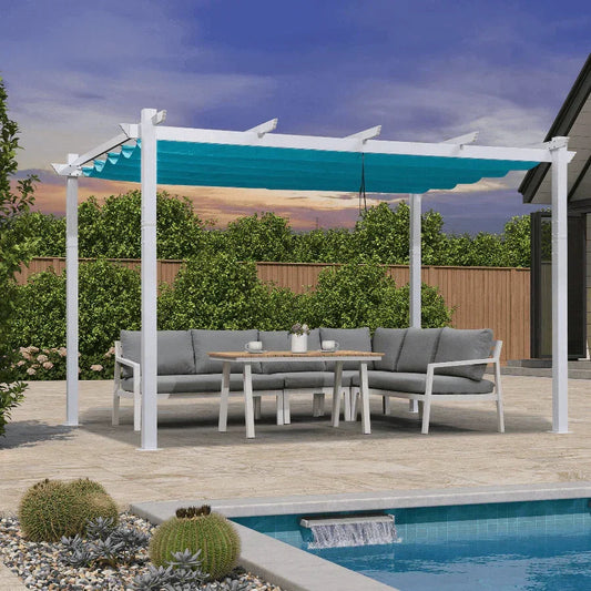 Pergola Rétractable à Toile Coulissante – Aluminium – Modèle 3
